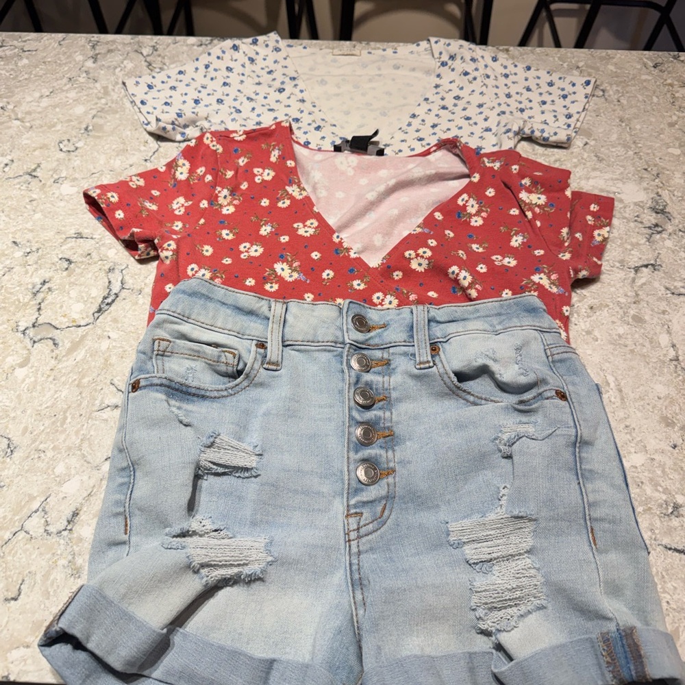 Aeropostale Light Blue Jean Shorts